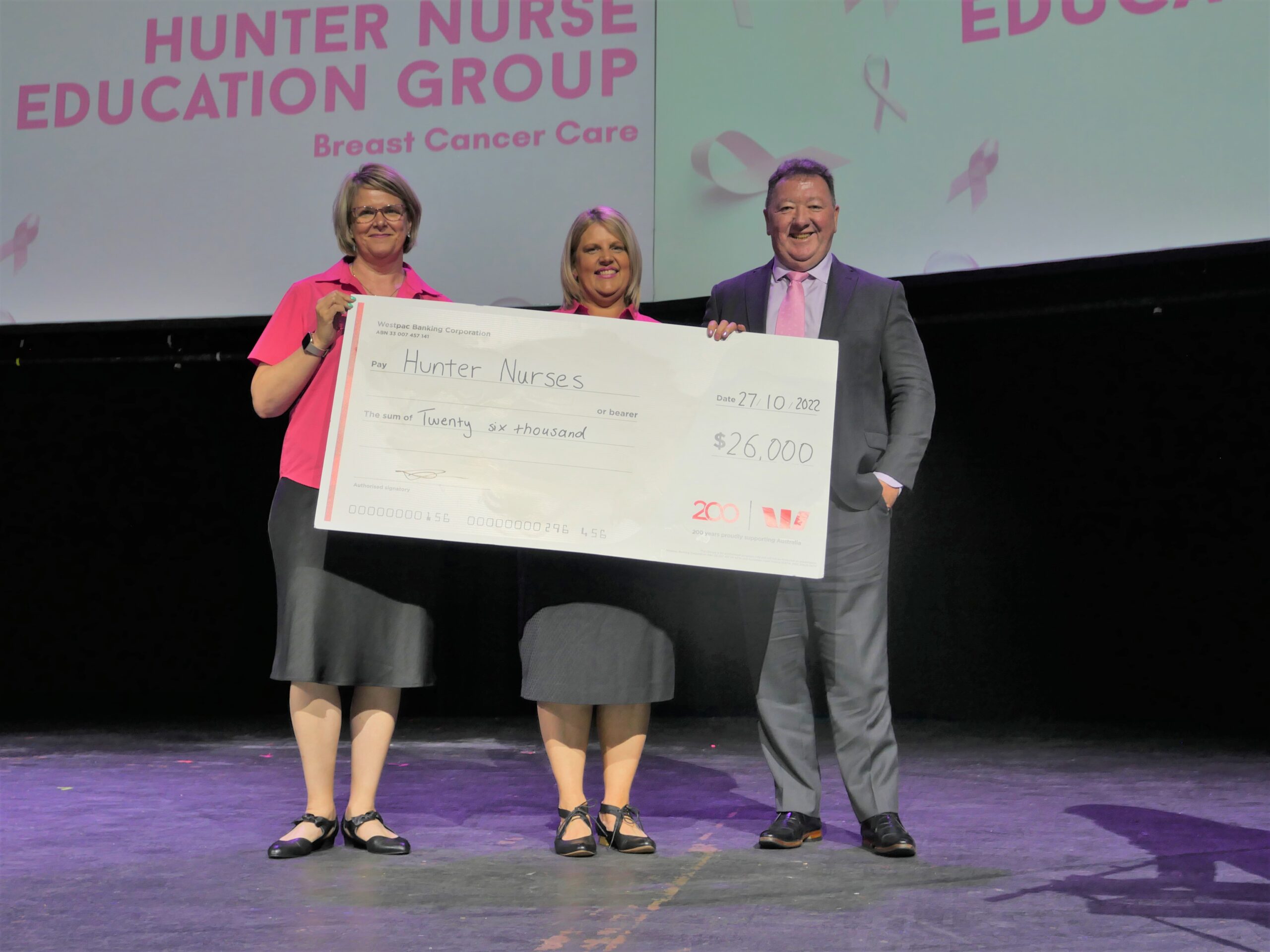 Over 26,000 raised by PKF for Hunter breast care nurses Hunter Headline